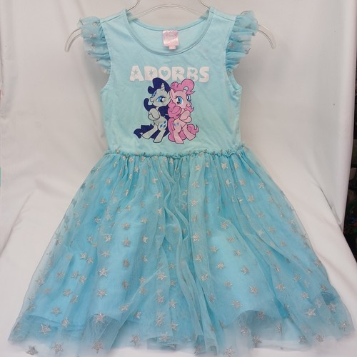My Little Pony Dress Girls US Sz 7-8 Tule Glitter Playwear