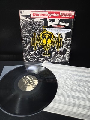 Queensryche Operation Mindcrime Lp Vinyl 1988 1st Press Shrink/Hype/Insert EX/EX