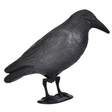Crow Decoys Statue Simulation Crow Hunting Baits Tool For Park Garden Decor