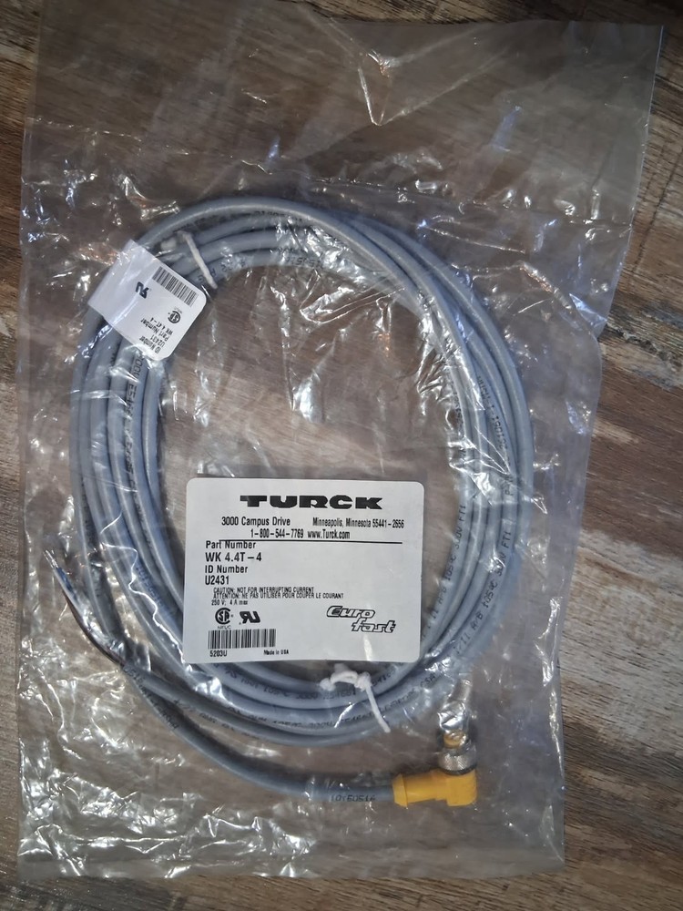 Turck WK 4.4T-4 PLC Cable MPN WK 4.4T-4 Model WK 4.4T-4