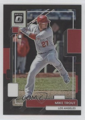 2022 Panini Donruss Optic Black Prizm 6/25 Mike Trout #157 19ed