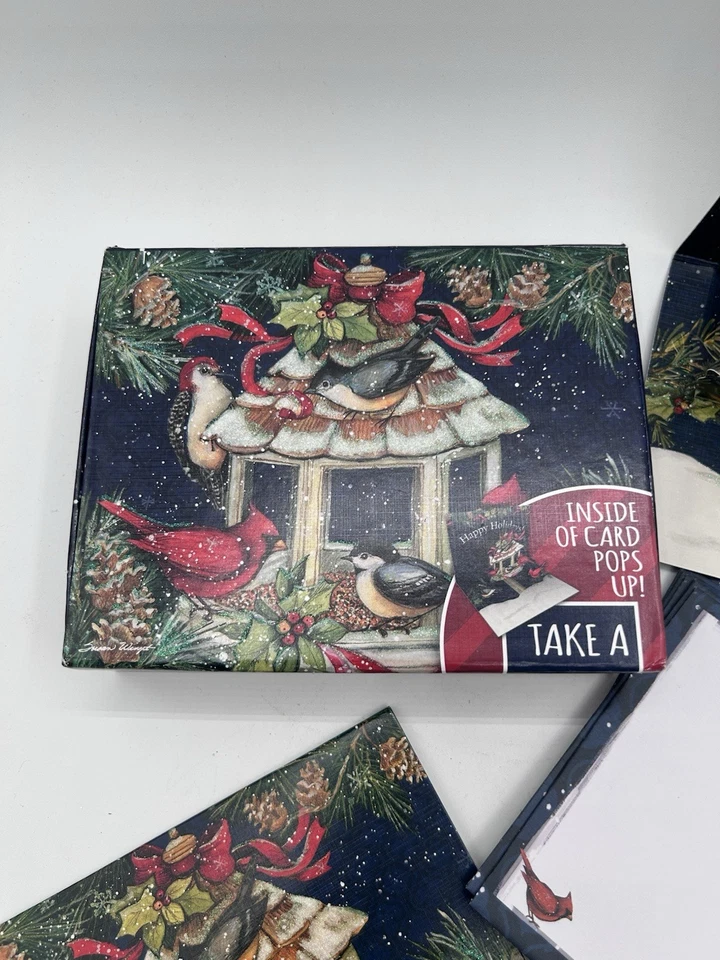 Lang Christmas Cards Red Cardinal Susan Winget 8 Cards Envelopes - Image 3 of 4