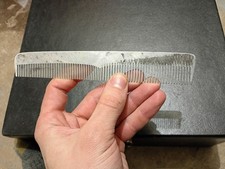 Swedish Allied Aluminum Comb Silver 225 Made in Sweden Barber Beautician Vintage