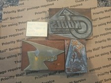 Vintage Letterpress Printing Block Ad Emblem Or Advertising Logo