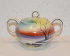 NIPPON HAND PAINTED SUGAR BOWL & CREAMER BONE CHINA NEAR MINT MADE IN JAPAN — photo 3