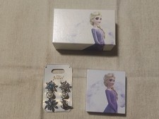 Disney Store Elsa Accessory Set Necklace Hairpin Frozen Jewelry New