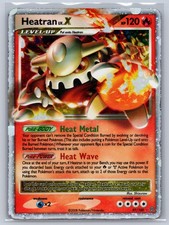 Heatran LV.X 97/100 Holo LV.X Rare Stormfront Pokemon Heavily Played