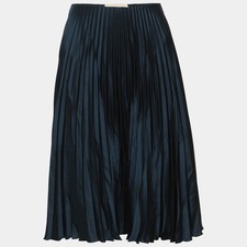 Valentino Royal Imperial Blue Pleated Satin Midi Dress L