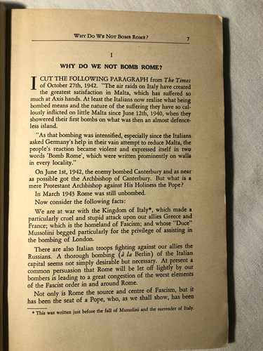 Crux Ansata: An Indictment of the Roman Catholic Church by H.G. Wells (1944, PB) - Picture 7 of 8