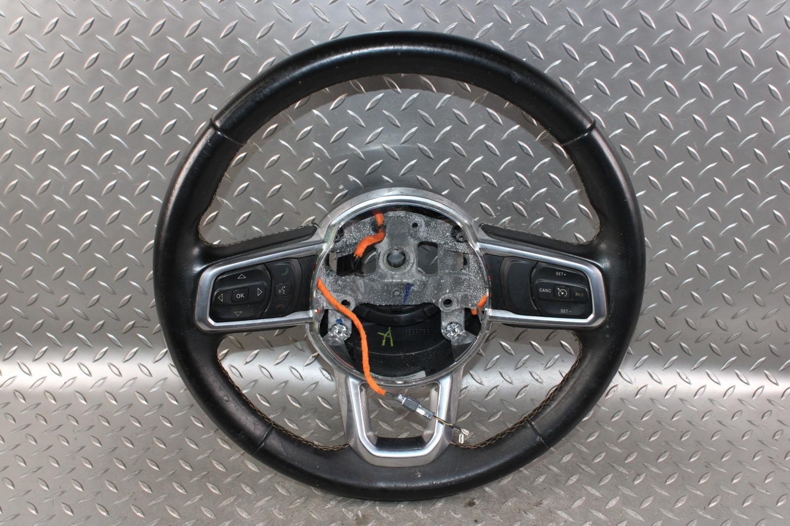 18-23 WRANGLER Black Leather Driver Steering Wheel Radio Controls Factory OEM OE