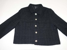 Rachel Zoe Women's Cropped Tweed Jacket Size Medium NWT Button Front Textured M