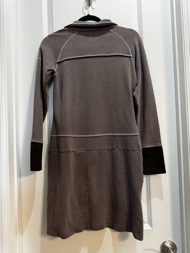Columbia Brown Collared Short Sleeve Dress SPet Pockets Armpit To Armpit 17” - Picture 7 of 7