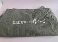 Pampered Chef Apron Gray Teal Adult Size Kitchen Wear No Packaging NEW