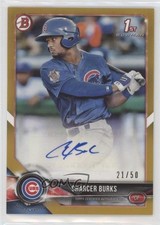 2018 Bowman Prospect Auto Gold 21/50 Charcer Burks #PA-CB Auto 0k3p
