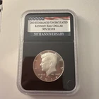 2014-S 50c Silver Enhanced Uncirculated Kennedy Half Dollar. In mint capsule!