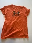 Under Armour UA Hunting Short Sleeve T Shirt Mens XL Orange Tee Camo Logo