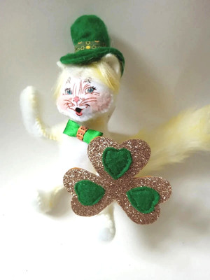 ANNALEE 2021 ST PATRICKS DAY ''LUCKY IRISH CAT'' 4''   #160421  NWT