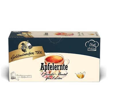 1 x Goldmännchen- Tee, Apfelernte Jumbo , 20 Beutel/Packung, je 105g