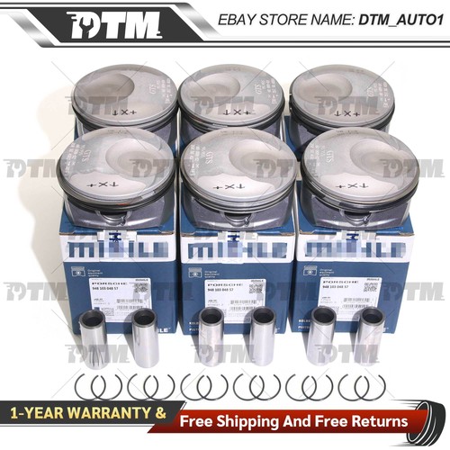 6PCS Mahle Pistons & Rings Set FOR Porsche Panamera 970 3.6L V6 M46.20 M46.40 - Picture 1 of 6