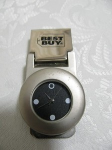BEST BUY ADVERTISING EMPLOYEE METAL WATCH MONEY CLIP