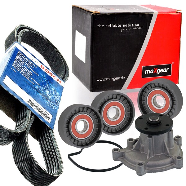 Bosch 5PK1745 Keilrippenriemen-Satz + Wapu FüR Mercedes A W169 W245 2.0D-image