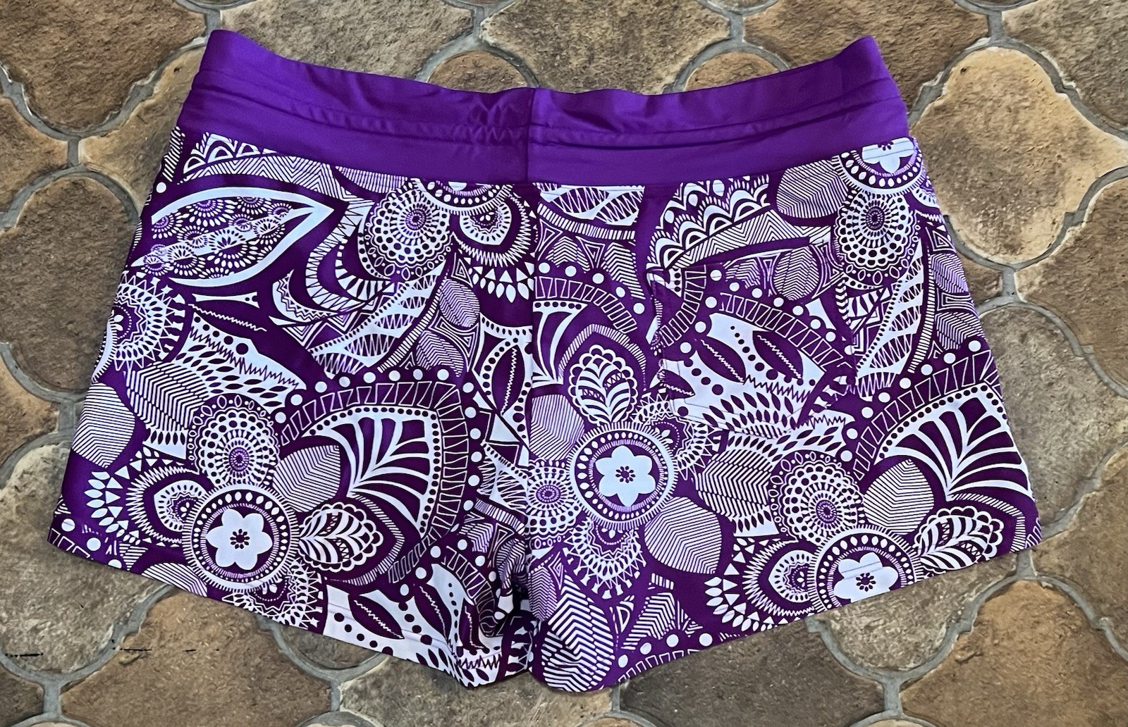 Athleta Womens Medium Purple Pattern Athletic Sho… - image 2