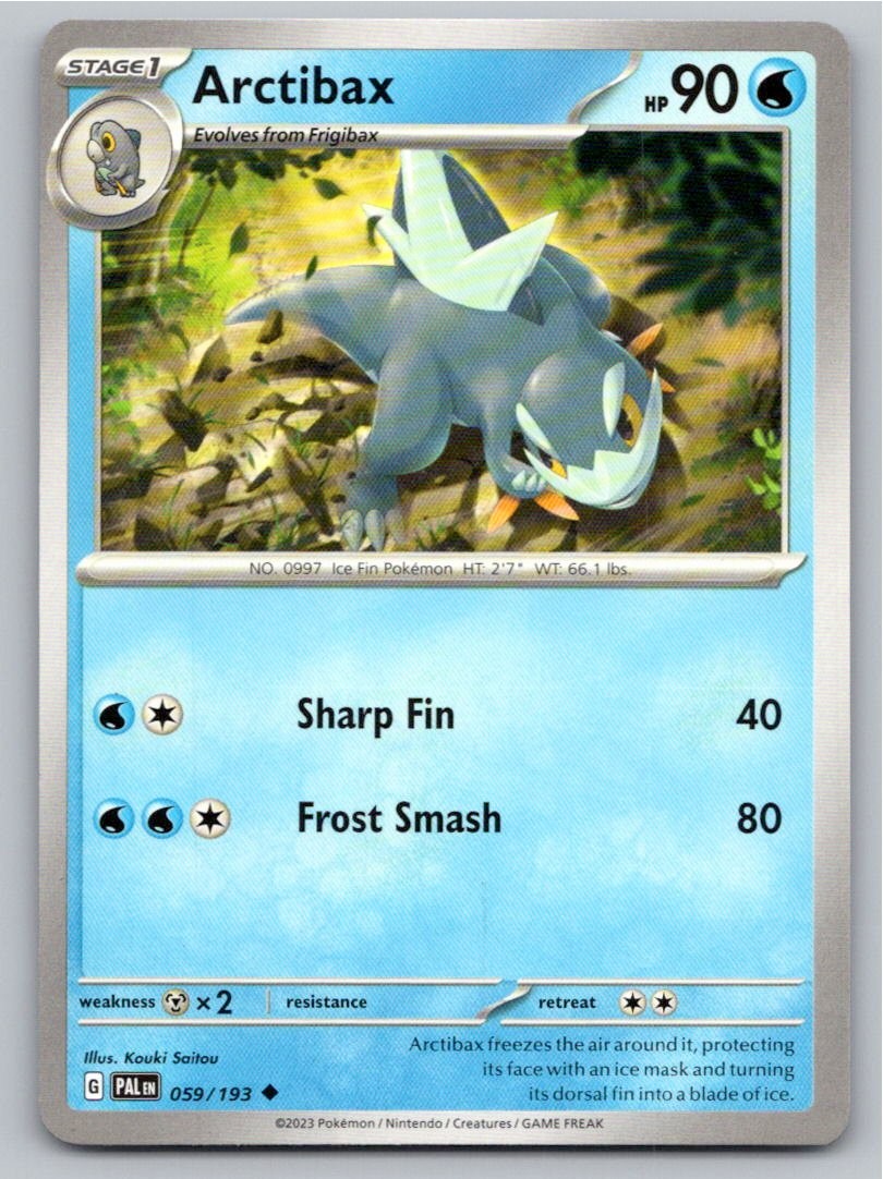 2023 POKEMON ARCTIBAX PALDEA EVOLVED 059/193 UNCOMMON NM A34649 FREE S&H