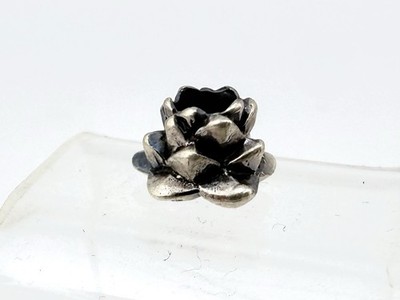 TROLLBEADS LAA 925 STERLING SILVER LOTUS FLOWER BEAD CHARM K80E