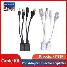 Power over ethernet passive POE injector/splitter for all devices - 1 Pair