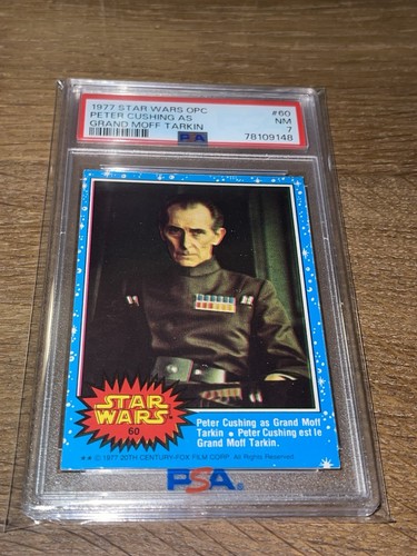 1977 0-PEE-CHEE STAR WARS #60 PETER CUSHING AS GRAND MOFF TARKIN PSA 7 NEAR MINT - Picture 2 of 3