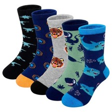 Boys Kids Socks Childrens Socks Boys Cotton Animals Motif Trainer Socks ...