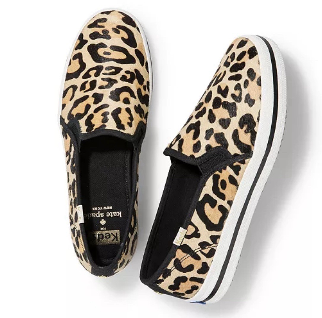 Sneakers Keds for kate spade new york Double Decker KS leopardate pony hair taglia 8 5