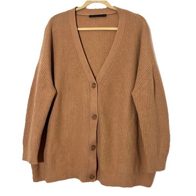 Jenni Kayne Cocoon Cardigan Size XL Camel 100% Cashmere Quiet Luxury Capsule