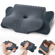 Cervical Pillow,Cooling Ergonomic Orthopedic Neck Pillow with Ice Silk Pillow...