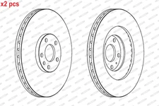 X2 PCS BOTH SIDES L&R BRAKE DISC DDF1661C-1