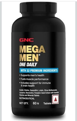 GNC Mega Men One Daily Multivitamin | 60 Tabletten | 32 Premium Inhaltsstoffe...