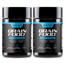 Nootropic Brain Booster - Improve Memory, Clarity  Focus Supplements - 2 Pack