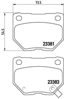 Brembo P 78 016 Bremsbelagsatz, Scheibenbremse For Subaru