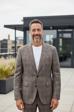 Daniel Cremieux Collection Sports Coat Brown Plaid 100% Wool $595