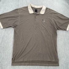 Nike Golf Disney Shirt Adult Large Tan Polo Mickey Mouse Embroidered Logo Mens L