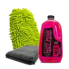 Mr. Detroit - 3pc Car Wash Kit with 64oz Wash Soap, Car Wash Mitt & Drying Towel