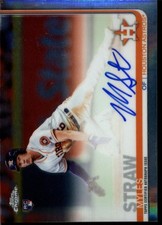 2019 TOPPS CHROME ROOKIE AUTOGRAPHS #RA-MS MYLES STRAW AUTO HOUSTON ASTROS BASEB