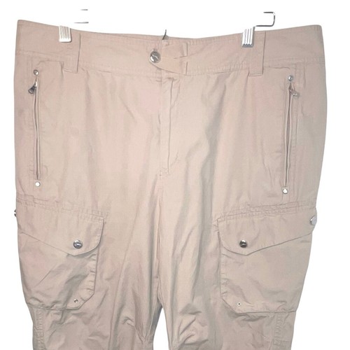 Lauren Ralph Lauren LRL Active Cargo Pant Women's Sz 14 Tan Stretch Granolagirl - Picture 7 of 10