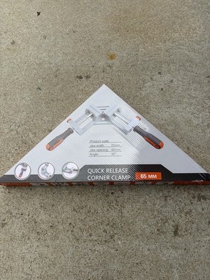 Quick Release Corner Clamp 65mm Jaw Size Metal/Plastic Silver Black Orange 1pc