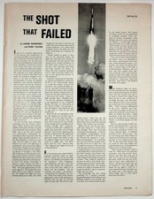 Original 1960s Gemini 6 Space Flight Print Article NASA Astronauts