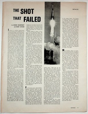 Original 1960s Gemini 6 Space Flight Print Article NASA Astronauts
