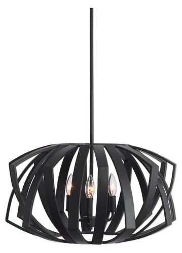 Uttermost Thales Black Geometric 3 Light Pendant - Picture 1 of 5