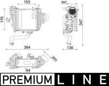 MAHLE Ladeluftkühler PREMIUM LINE CI 641 000P für MERCEDES GLE V167 C167 300 167