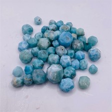Larimar Semi-Processed Round Beads 5mm-10mm -...