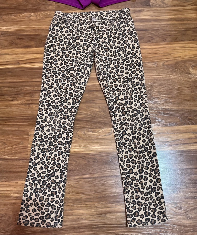 Lote de 2 Jeggings y Pantalones Cortos Atléticos Desteñidos Glory Niñas Leopardo Talla XL (14/16) Foto 2 de 4